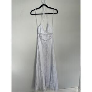Charo Ruiz Ibiza Lace Maxi Dress Women XS White Boho Eyelet Summer Beach